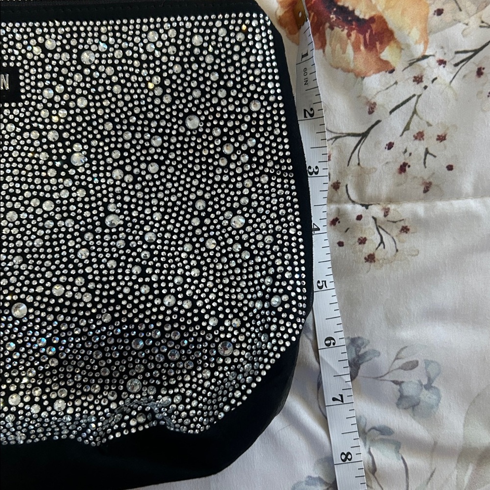 Steve Madden Black and Silver Sparkly Studded Cosmetic Bag - Picture 5 of 5